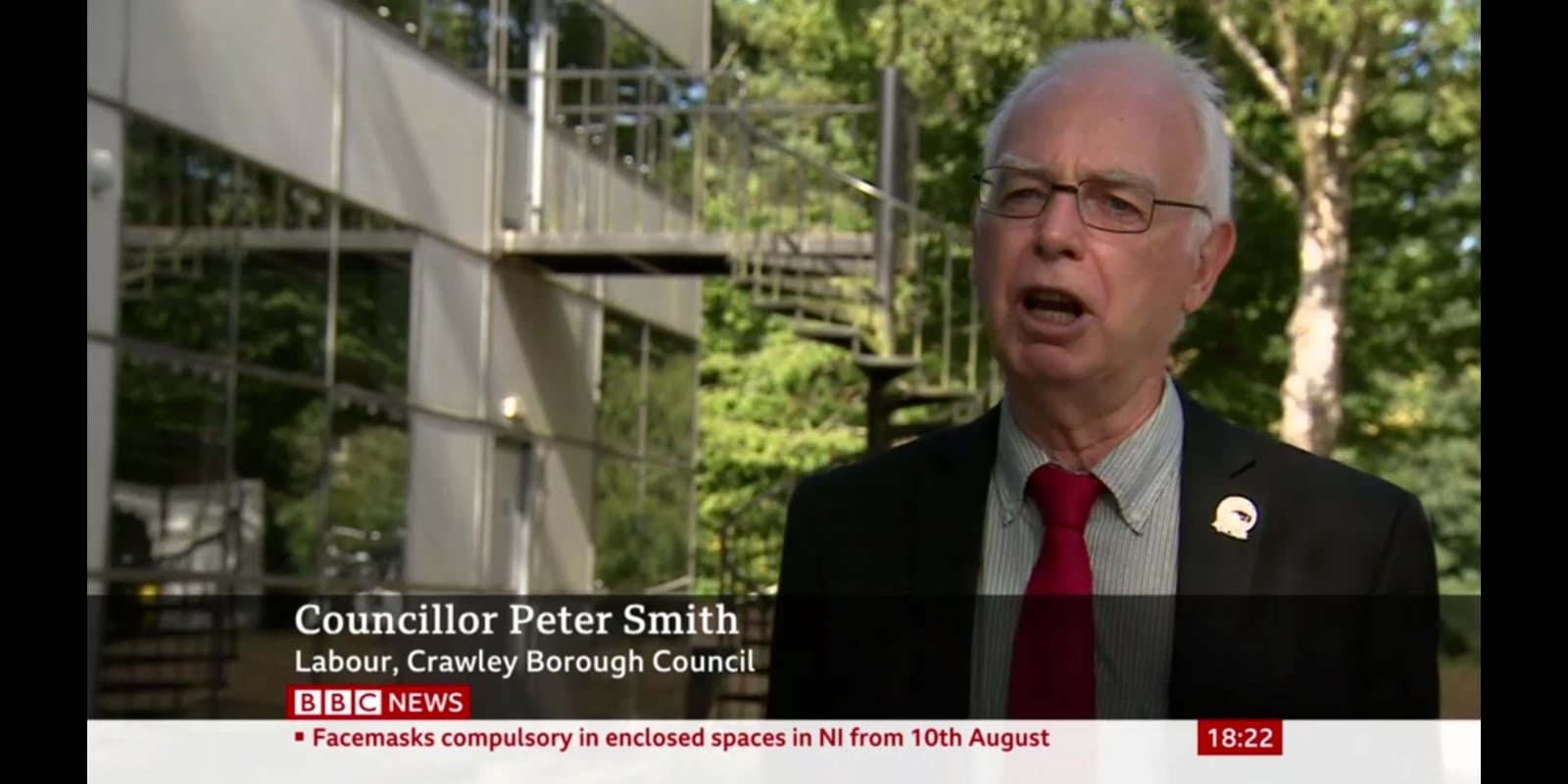 Cllr Peter Smith on BBC News at 10